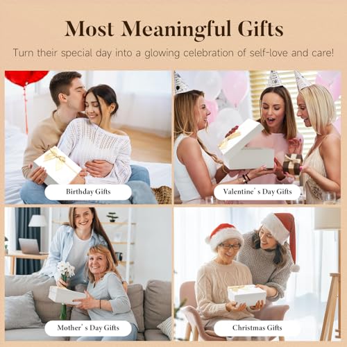 Spa Gifts for Women 13Pcs Mothers Day Gifts Happy Birthday Gift Baskets, Christmas Relaxing Home SPA Kit Bath Set Self Care Package Thank You Box for Mom Her Sister Teacher Friends Friendship - color: White