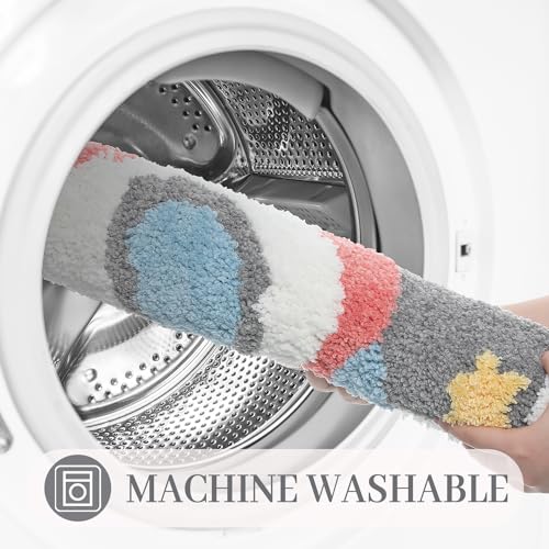 Cute Toilet Rug U Shaped, Microfiber Bathroom Toilet Rugs Non Slip Bath Mat Toliet Rug Machine Washable Absorbent Bathroom Rugs 20 x 22 Inches, Spaceship - color: Rocket
