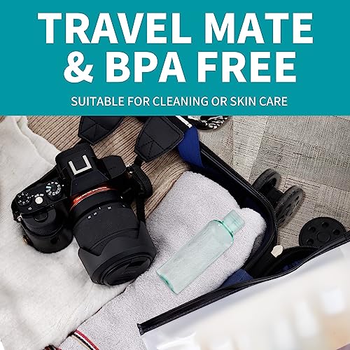 LISAPACK 3.4 oz Travel Bottles for Toiletries, Plastic Travel Size Containers for Shampoo Conditioner TSA Approved, Empty Small Squeeze for Lotion, Leak Proof Mini Liquid Tube Refillable Light Green - color: Light Green