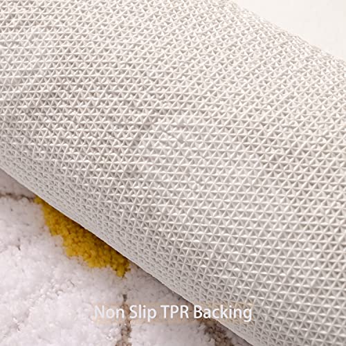 QJHOMO Bathroom Rugs Sets 2 Piece, Cute Daisy Bath Mat Beige Toilet Rug U Shaped, Flower Deocr Bathroom Set Non Slip Contour Bathmat, Super Absorbent Microfber Floor Mats Machine Washable Carpets - color: Beige, size: 1'8" x 2'8" (Rectangular & U-Shape)
