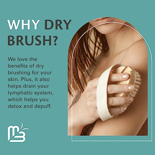 Firm Dry Brush & Shower Brush for Body - Handheld Back Scrubber Body Brush Exfoliator & Dead Skin Remover for Body Firm & Tighten Skin Improve Circulation for Men & Women by M3 - size: Firm Dry Brush