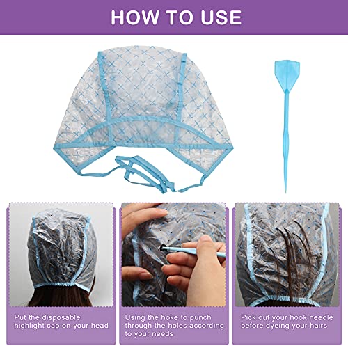 AHIER 23 Pack Hair Coloring Kit, Include Hair Dye Brush and Bowl Set, Highlight Cap Kit, Ear Cover, Gloves, Shawl, Shower Cap for DIY Salon Coloring Tools