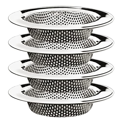 Seatery 4-Piece Kitchen Sink Strainers - 4.5 Inch Stainless Steel Sink Drain Filter with Food Scraps Catcher - size: 3.5 inch