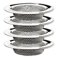 Seatery 4-Piece Kitchen Sink Strainers - 4.5 Inch Stainless Steel Sink Drain Filter with Food Scraps Catcher - size: 3.5 inch