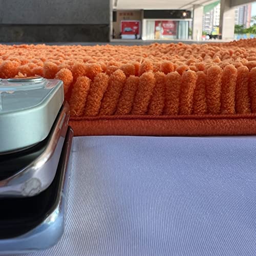 Orange Bathroom Rugs 2 Pieces Bright Orange Bath Rugs Fall Shower Rugs with Small Rug Contour Toilet Mat Absorbent Chenille Plush Bath Mats Non Slip Bath Rugs Bathroom Floor Mats Bath Mat Set - color: Orange, size: 32"L x 20"W + 24"L x 16"W