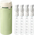 Travel Dispenser Set, 4 Pack 30ml Leak Proof Portable Bottles for Shampoo, Lotion, Conditioner, Cream, with Label Stickers (1, Green) - color: Green