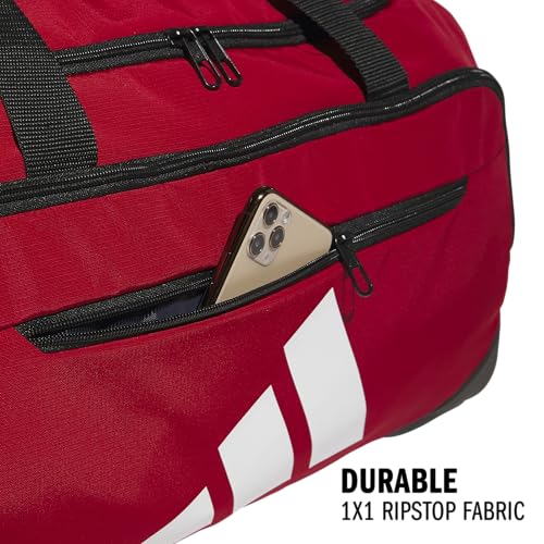adidas Defender 5 Duffel Bag for Sports, Gym and Travel, Team Power Red 2/White, OSFA - color: Team Power Red 2/White, style: Medium (59l)