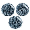 AmazerBath Loofah Sponge, Shower Loofah for Men and Women - Body Scrubber Loofa Set of 3 Indigo & White Edge, Bath Sponge 60g/PCS - style: Indigo & White Edge
