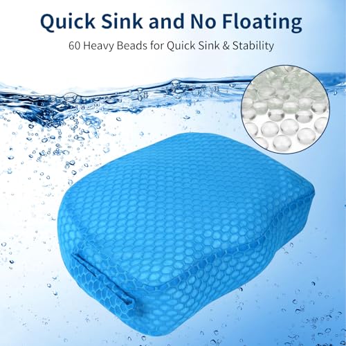 Hot Tub Booster Seat, Weighted SPA Booster Seat Cushion for Adults, 3D Air Mesh Inflatable Hot Tub Seat Accssories with Non-Slip Micro Dot Bottom,Indoor or Outdoor Hot Tub Pillow - style: 1 Pack-Blue