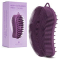 MainBasics Silicone Body Scrubber Dual-Sided, Purple, Scalp | Shower Scrubber and Scalp Massager, Gentle Silicone Loofah Alternative for Deep Clean - color: Purple, size: Scalp