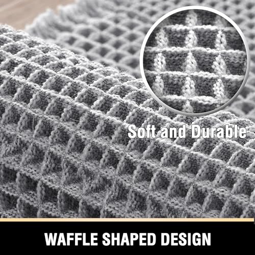 H.VERSAILTEX Upgraded Waffle Bath Mat Super Absorbent Non Slip Bath Rugs for Beside Tub, 20" x 32", Dove - color: Dove, size: 20" x 32"