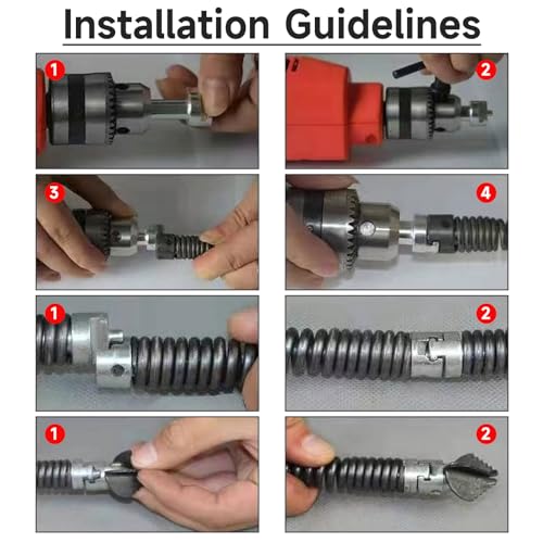 7Pcs Drain Cleaner Combination Cutter Head Set, 16mm Drain Dredging Combination Cutter Head for Ridgid k50 K400 Drain Snake Drain Cleaner - size: 6 Cutter Head
