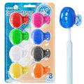 UCEC 8 Pack Toothbrush Caps, Universal Toothbrush Head Covers for Travel and Home, Protective Toothbrush Covers Clip Compatible with Electric and Manual Brushes, 8 Colors - color: Style 14