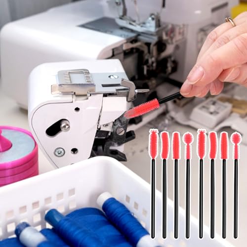 40PCS Sewing Machine Cleaning Brushes Silicone Bristle Maintenance Tools | 4 different brush heads for internal and spool area cleaning, reusable sewing care set with practical storage design