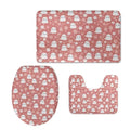 Cute Ghost Bathroom Rugs Sets 3 Piece Bathroom Rug Set with Toilet Cover Bathroom Rug Sets 3 Piece with Toilet Cover Toilet Seat Cover Set with Easy Cleaning Bathroom Accessory Set - color: Cute Ghost