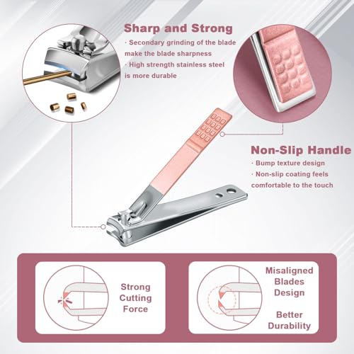 WOXVM Premium Manicure Set, 7 in 1 Professional Nail Clippers Scissors Pedicure Kit, Stainless Steel Cuticle Nail Care Tools with Luxurious Travel Case, Portable Manicure Grooming Kit Gift for Women