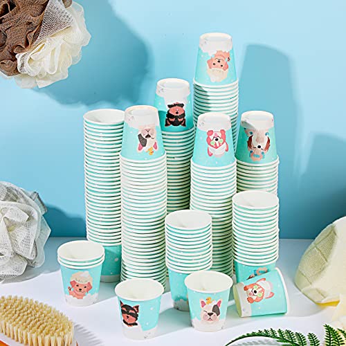 Patelai 500 Pack 3 oz Paper Cups Disposable Bathroom Small Mouthwash Animal Beverage Drinking Cups for Home, Office, Travel, Party(Bathroom Dog) - style: Bathroom Dog