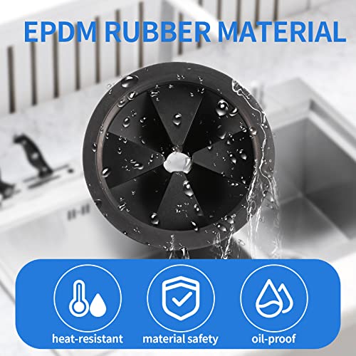 RQYEKDO Upgraded EPDM Garbage Disposal Splash Guard 1 Pack | 3 1/8 inch noise-reducing rubber insert, compatible with Waste King, Whirlaway & GE kitchen grinders - color: 3-1/8" (1pcs)
