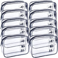 Clear Makeup Bags TSA Approved Toiletry Bag-6Pack，Clear TravelBags for Toiletries, Carry on Airport Airline Compliant Bag,Black - color: 10pcs-Black