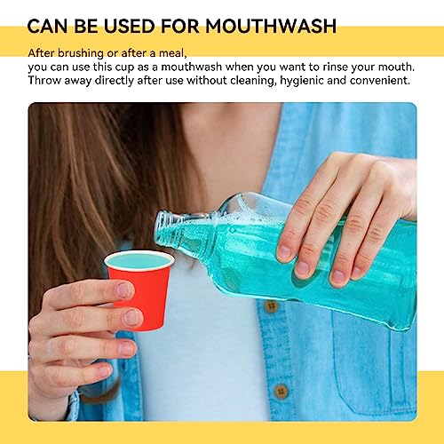 50 Pack 3oz Bathroom Cups, Red Mouthwash Cups, Small Paper Cups | Paper Cups, Disposable Bathroom Cups, Paper Espresso Cups 3oz Ideal for Bathroom,Supermarket,Birthday Party,Picnic and BBQ - color: Red, size: 50 Count