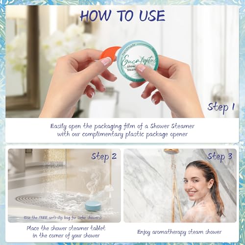 Shower Steamers Aromatherapy 8 Pack - Gifts for Women, Shower Bombs with Essential Oils, Self Care and Stress Relief Stocking Stuffers, Relaxation Birthday Gifts for Women and Men - style: Tranquil Floral Style