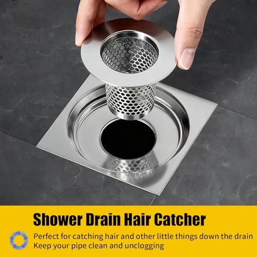 Bathroom Sink Drain Strainer, 304 Stainless Steel Deep Basket Drain Cover for Shower Floor & Kitchen, Anti-Clog Shower Drain Hair Catcher, Tub Drain Strainer - size: X-Small
