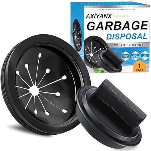 3 1/8" Inch Garbage Disposal Splash Guard with Garbage Disposal Drain Cover for Sink,Rubber Garbage Guard and Garbage Disposal Stopper for Whirlaway, Waste King, and GE Models (Black 3 1/8 in) - color: Black 3 1/8 in