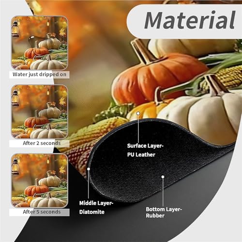 Faucet Fast Absorbent Pad - Autumn Harvest Pumpkin Lantern , Suitable For Kitchen, Bathroom, Island And Other Scenes - color: Autumn Harvest Pumpkin Lantern