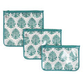 Tiny Twinkle Diaper Bag Organizing Pouches|3 Pack Mess-Proof Clear Front Travel Organizer Bags&TSA Approved Toiletry Bag Set for Baby and Mom Essentials - color: Peacock