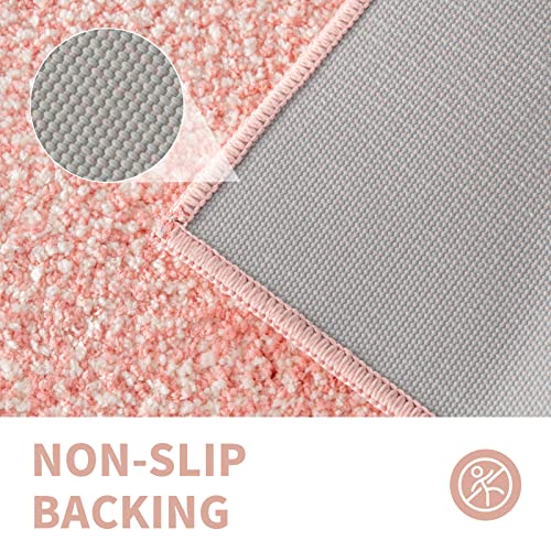 CozeCube Bath mats for Bathroom Non Slip, Fluffy Absorbent Microfiber Bath mat Washable, Aesthetic Bathroom Rugs, Small Blossom Pink Bath mat, Blossom Pink, 24" x 16" - color: A-blossom Pink, size: 2' x 1'4" (Rectangular)