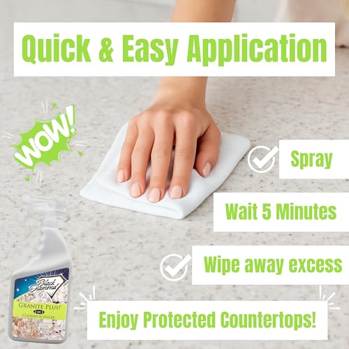 Granite Plus (Cleaner & Sealer) Deep Cleans & Seals All Natural Stone Countertops + Ultimate Grout Cleaner with Brush – Safe for Natural Stone - Acid Free - Lifts Dirt & Stains (2pack) - size: 21.33 Fl Oz (Pack of 3)