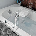 42" transaprent Bathtub Caddy with Silver Handle for Luxury Bathroom - style: 42" Tray With Silver Handles