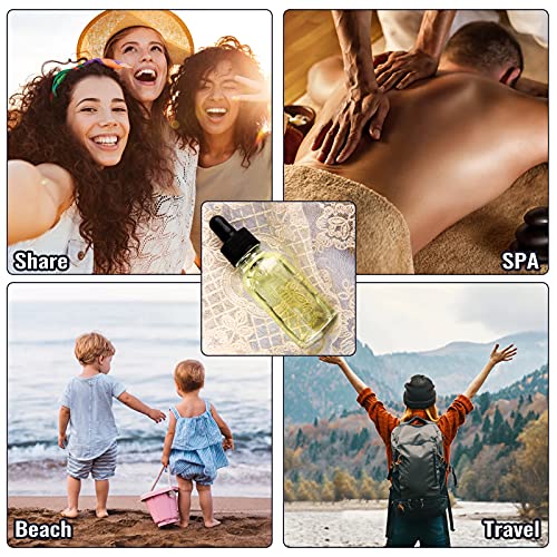 24 Pack 1oz Clear Glass Bottles with Glass Eye Droppers for Essential Oils, Perfumes & Lab Chemicals (Brush, Funnels, 2 Extra Droppers, 36 Pieces Labels & 30ml Measuring Cup Included) - color: Clear