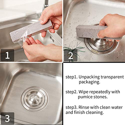 Norme 30 Pack Pumice Stones for Toilet Bowl Cleaning Scouring Pad Pumice Stick Cleaner for Cleaning Toilets Bathtubs Grills Kitchen Oven Stove Swimming Pools Sinks 5.9 x 1.4 x 0.9''(Gray) - color: Grey