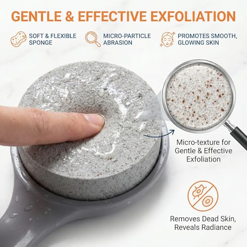 Back Scrubber for Shower Women Men, 2-Piece Exfoliating Bath Brush Set with Long Handle – Body Scrubber for Back, Dead Skin Remover