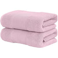 Modern Threads - Air Cloud 2-Pack 100% Zero-Twist Cotton Bath Sheet Set - Super Absorbent & Quick Dry - 500 GSM - Soft & Plush, Pink - color: Pink, size: 2-Pack Bath Sheet
