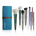 Makeup Brushes, EIGSHOW 5 Color Essential Travel Makeup Brush Set with Ultra Soft Synthetic Fibers for Powder Blush Concealer Contouring Highlighting - color: Light 5 colors