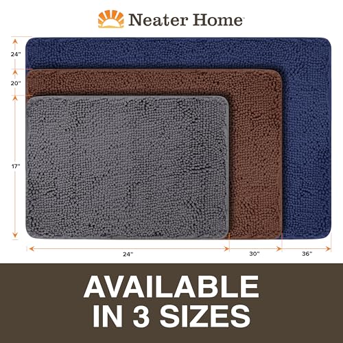Neater Home Plush Bathroom Rugs 36x24 Thick Chenille Quick Dry Microfiber Absorbent Bath Mat, Soft Bath Rugs, Machine Washable Bathroom Floor Mat for Tub Shower Sink, Home Decor Accessories, Brown - color: Brown, size: 36" x 24"