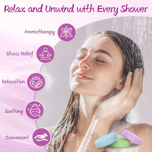 Shower Steamers Aromatherapy 8 Pack –Natural Essential Oil Shower Bombs for Self Care, Home Spa, Stress Relief & Relaxation, Birthday Gifts for Women and Men. Dreamy Watercolor Style - style: Dreamy Watercolor Style