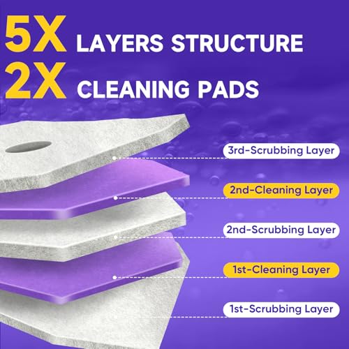 30Ct Aromative Toilet Brush Refills, Toilet Bowl Cleaner Refills, Double-Layer Cleaning Pads Added, Compatible with Most Toilet Brushes，Lavender（Patented） - color: Lavender (30P)