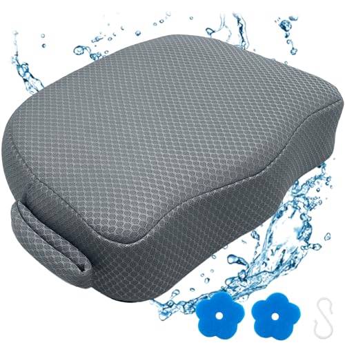 Hot Tub Booster Seat for Adults, 5 Inch Thick Supportive Cushion with Non-Slip Bottom, Weighted for Quick Sink Without Float, Spa Booster Seat for Hot Tub (Including Inflatable), Pool Gray - color: Gray