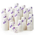 [600 Pack] 3oz Disposable Bathroom Cups, Paper Mouthwash Cups, Cold Disposable Drinking Cup for Party, Picnic, BBQ, Travel, and Event, Purple Floral - color: JP-3-ZB01-600-P