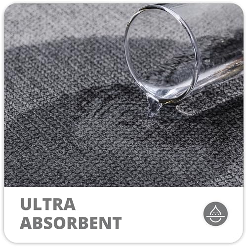 Bosap Bath Mat,Ultra Thin Bathroom Runner Rugs,Large Bath Mats for Bathroom,Quick Dry,Non-Slip,Machine Washable,Low Pile,Bath Rug,Shower Outside,Sink,Home Decor Accessories.Dark Grey,3'x4'(36x48inch) - color: Dark Grey, size: 3' X 4' (Rectangular)