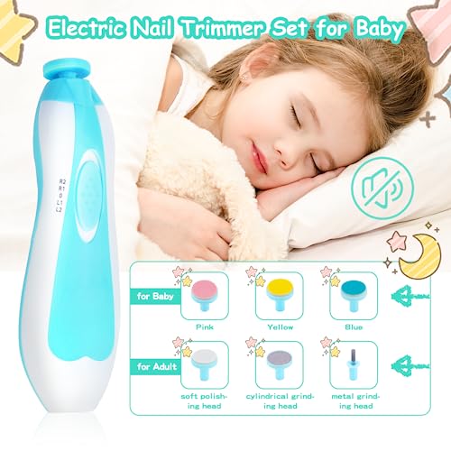 Baby Healthcare and Grooming Kit, 28 in 1 Portable Baby Essentials Kit Electric Nail Trimmer Set with Gas Relief Hair Brush Comb Nasal Aspirator for Newborn Boys Girls (Green) - style: 28 Kits-Green