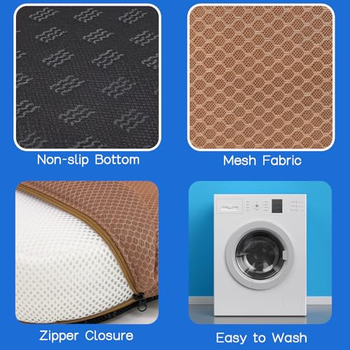 AEROiVi Hot Tub Booster Seat for Adults, 5 Inch Thick Supportive Cushion with Non-Slip Bottom, Weighted for Quick Sink Without Float, Spa Booster Seat for Hot Tub (Including Inflatable), Pool, Bathtub - color: Brown
