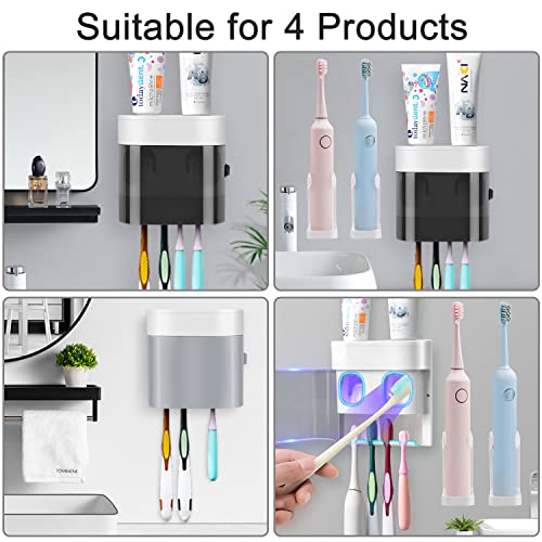Boperzi Replacement Adhesive Strip for Toothbrush Holder Wall Mounted Toothpaste Dispenser (2 PCS) - color: Transparent