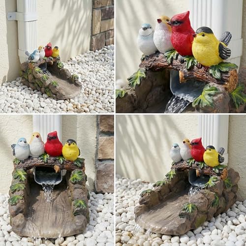 Cardinal Bird Statue Gutter Diverter Rain, Resin Gutter Extender Diverter,Deco Gutter Extension Downspout, Splash Block, Perfect Rain Gutter Downspout Extension for 3"x4" Downspouts - color: Multi Cardinal