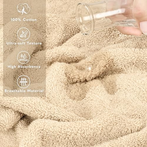 American Soft Linen 100% Cotton Luxury Turkish Towels, 35x70 XL Bath Sheet | Soft Absorbent Quick Dry OEKO Tex Standard 100 Certificated Durable Machine Washable Breathable Premium Hotel Quality - color: Beige, size: 35"x70"