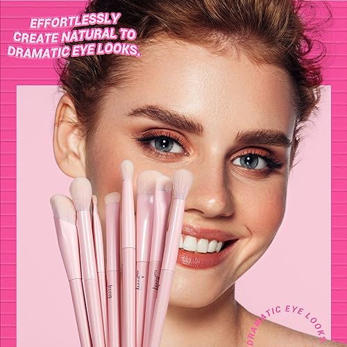 Jessup Pink Makeup Brushes Set 14Pcs Make up Brushes Premium Vegan Foundation Concealer Blush Eyeshadow Eyeliner Powder Highlighter Blending Face Brush Set, T495 - color: C-Pink-14pcs, size: Full Brush Set