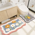 Bathroom Rug Set 2 Piece, Pink Microfiber Bath Mat & U-Shaped Toilet Rug, Non-Slip Washable Carpet 32x20 & 22x20 - color: Pink 32x20" + Grey 22x20"
